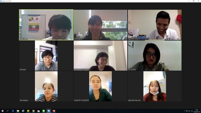 【国際交流】ミャンマーの留学生とZOOM交流会を行いました