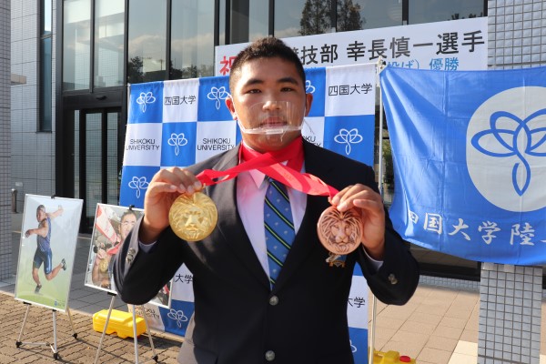 陸上競技部 幸長慎一選手（大学院1）が「第104回日本陸上競技選手権大会」男子砲丸投で優勝しました