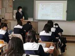 愛知県立佐屋高校様にて栄養分野に関する講義をおこないました。