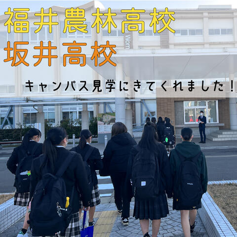 福井農林高校、坂井高校生がキャンパス見学に来てくれました！