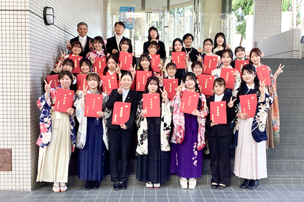 【養護保健学科】令和7年度　第６０回　卒業・修了証書　学位記授与式